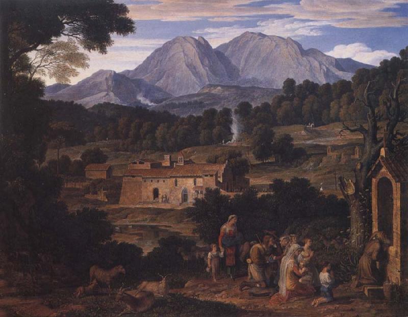 Joseph Anton Koch Monastery of San Francesco di Civitella France oil painting art